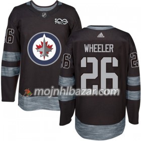 Dresovi Winnipeg Jets Blake Wheeler 26 1917-2017 100th Anniversary Adidas Crna Authentic - Muške